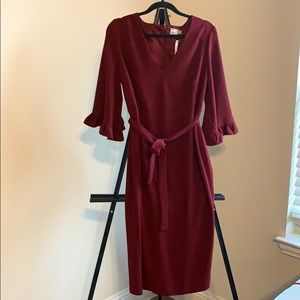 ASOS Kimono Frill Sleeve Midi Dress